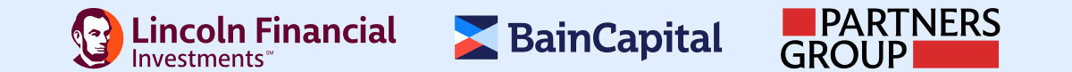 Lincoln Financial Investments Logo BainCapital Logo Partners Group Logo
